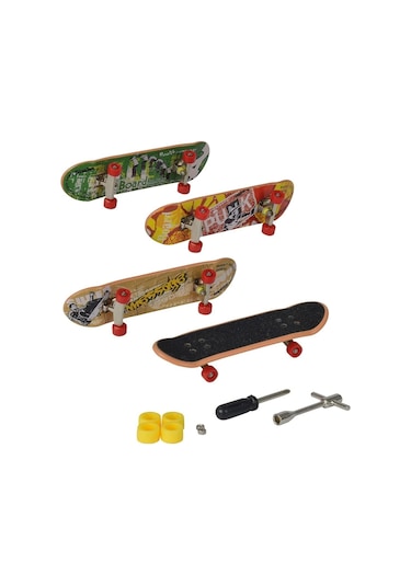 Simba X-treme Parmak Kaykay Finger Skateboard 4'lü Set Oyuncakları Oyun Seti