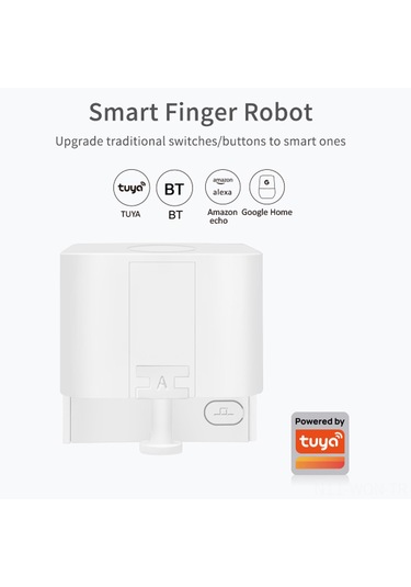 Neevoyu Beyaz Akıllı Parmak Robotu, Tuya Uygulaması İle Sesli Kontrol, Otomatik Açma/kapama, Uzun Basma Özelliği, Bluetooth Ağ Geçidi Gerekiyor