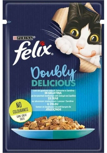 Çifte Lezzet Somonlu Ve Sardalyalı Kedi Konservesi 85 Gr