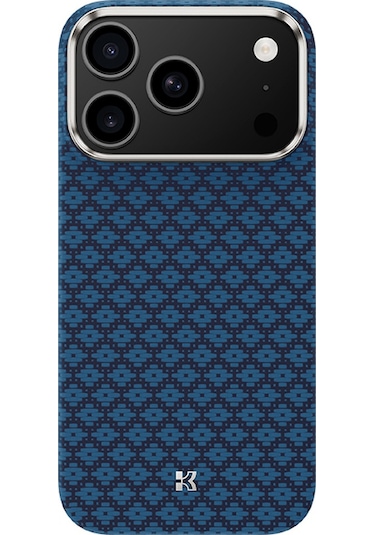 İphone 17 Pro Max Uyumlu Kılıfm-safe Şarj Özellikli Benks Armorair Armorgrid Serisi Kevlar Mavi Mavi