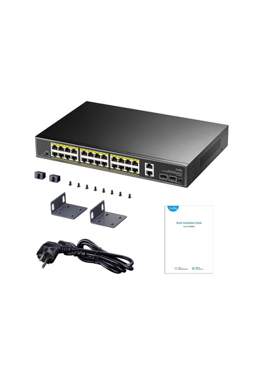Cudy GS1026PS2 2 Port Gigabit 24 Port Gigabit Poe 10/100mbps 300w Metal Kasa Switch