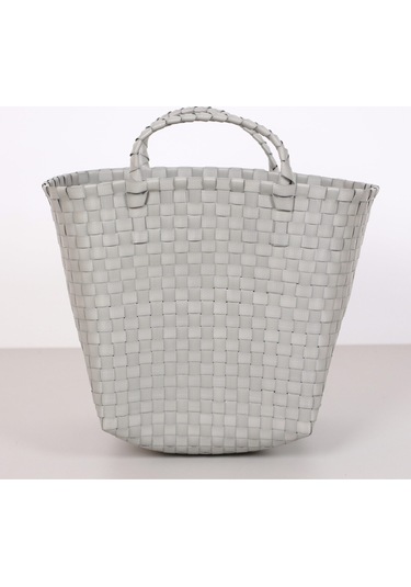 Sentetik Rattan Saksılık 32x28x33 Cm Gri