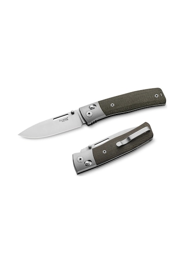 Lionsteel Nini - Green Canvas - Titanium Bolster Kamp Çakı Yeşil