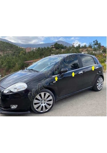 Fiat Grande Punto Krom Cam Çıtası 2005 Sonrası 6 Parça  Paslanmaz