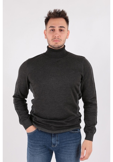 Cazador 3070-fw Erkek Tam Balıkçı Kazak 23KCEEO03070-R9414 Antrasit Melanj