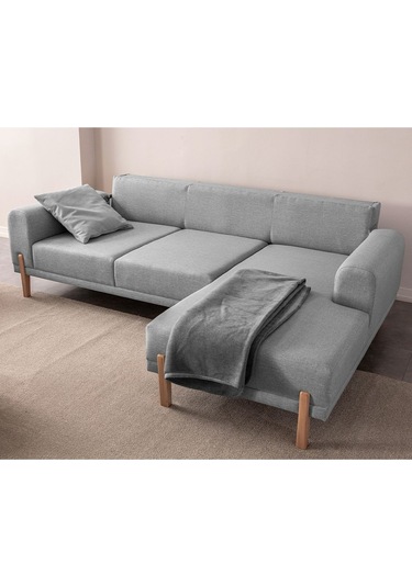 Mocha Sırt Mekanizmalı Köşe Koltuk Takımı Gri