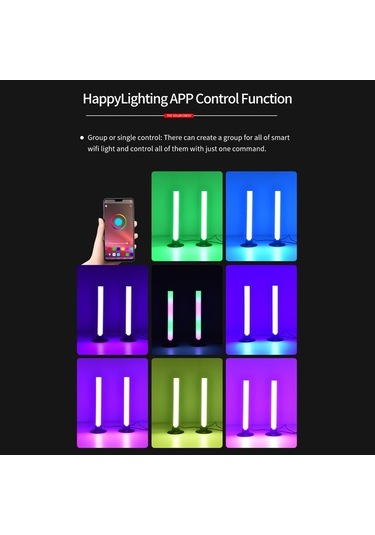 Pazly 2 Adet Renkli Usb Masaüstü Atmosfer Lambası Ses Alma Ve Işık Özellikli Diğer