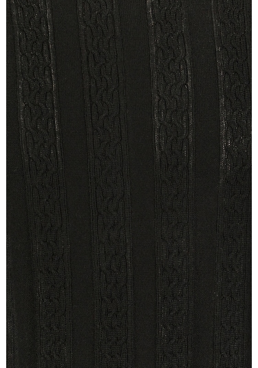 Finesuits Erkek Desenli Yünlü Kazak 2422201014.dstbr Siyah