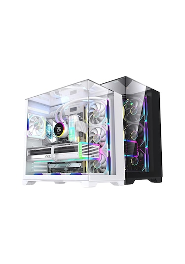 Snt Subzero Plus 7 X Argb Fan Uzaktan Kumanda Midi Tower Atx Beyaz Oyuncu Kasası