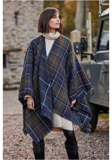 Barbour Montieth Serape Şal Tn11 Classic Tartan - Tn11 Classic Tartan Çok Renkli