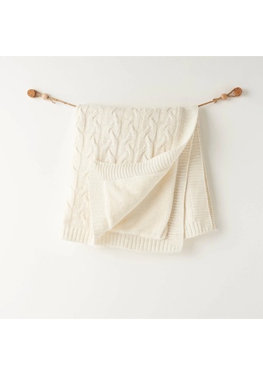 Andywawa Ac26340 Triko Battaniye Ekru Ekru