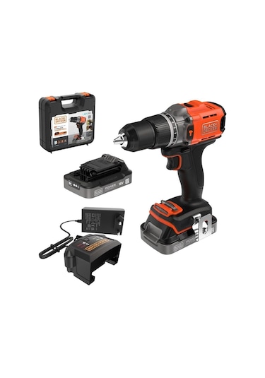 Black&Decker Powerconnect BCD383D2XK-QW 2x2 AH Çift Akülü Darbeli Matkap Set