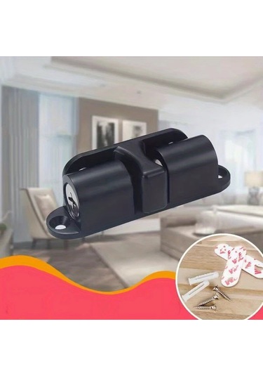 Xuweiwei Siyah Manyetik Kapı Tutucu - Sıkışma Önleyici, Ayarlanabilir Taban Koruyucu