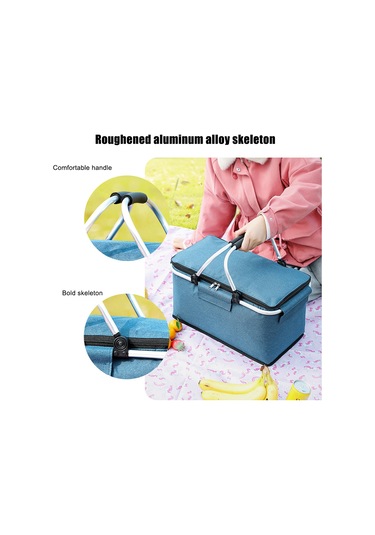 Yifomall 30l Büyük Kapasiteli Kırmızı Çıktı Muhafaza Sepeti - Sıcak/sojuk Saklama, Sırt Çantası, Piknik, Kamp, Alışveriş İçin Çok Renkli