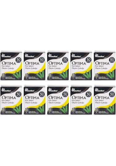 Optima Kan Şekeri Strip 10 Adet (50x10=500)