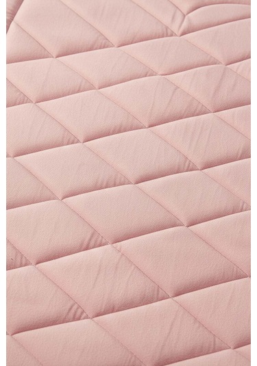 Pembe Kapitone Dolgulu Lüks Seccade 65x115 Cm
