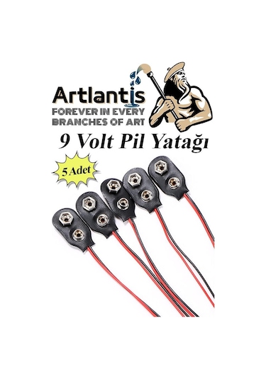 9 Volt Pil Yatağı 5 Adet 9v Pil Yuvası İkili 9v Pil Başlığı Pil Tutucu Okul Hobi Elektrik Deney