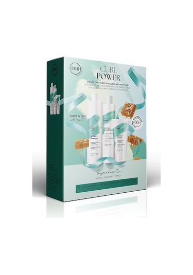 360 Hair Professional Be Curl Shp Cond 250 ML + Control Cream 150 ML Set Kıvırcık