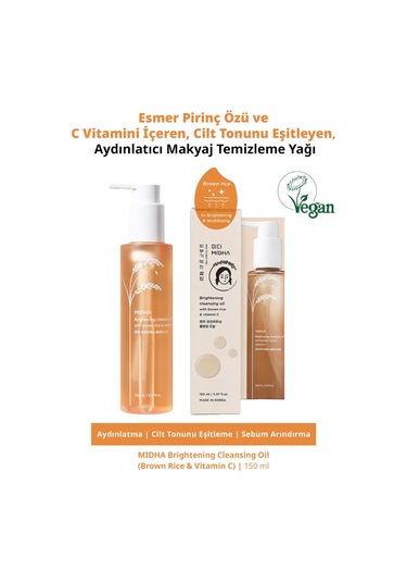 Midha Brown Rice & Vitamin C Brightening Cleansing Oil 150 G