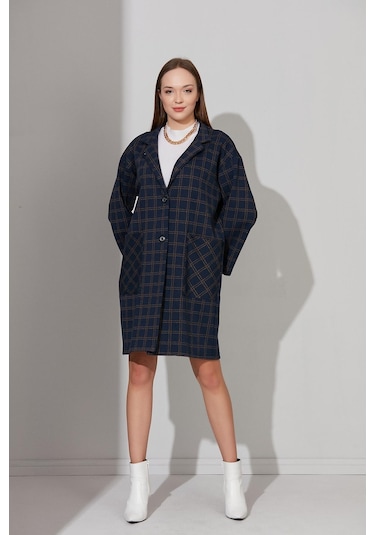 Alexander Gardi Alexander Gardı Düğmeli Astarsız Oversize Kaban B22-158209 001