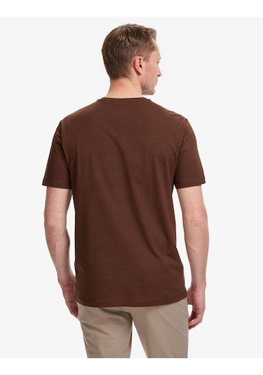 Pierre Cardin Erkek Koyu Kahverengi Tişört Basic 50325299-vr084