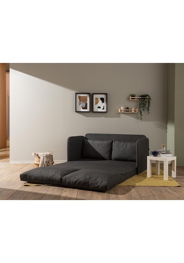 Pafu Saga Xl İkili Katlanır Yataklı Koltuk Keten Koyu Gri
