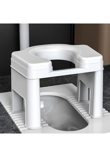 Flybuy Taşınabilir Tuvalet Taburesi Suntek No Kompakt Kaymaz Bosphorusboutique Beyaz 26,5cm Beyaz