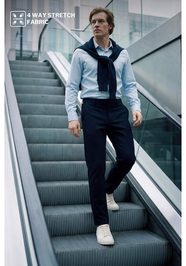 Defacto Tailored Fit Pantolon T6317az26spnv106 Lacivert-nv106