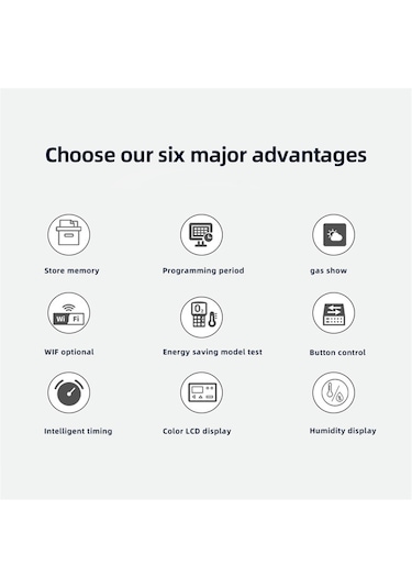 Vkemall Ev İçin Akıllı Wifi Termostatı 16a Su Isıtma Akıllı Duvar Termostatı Siyah-16a-1