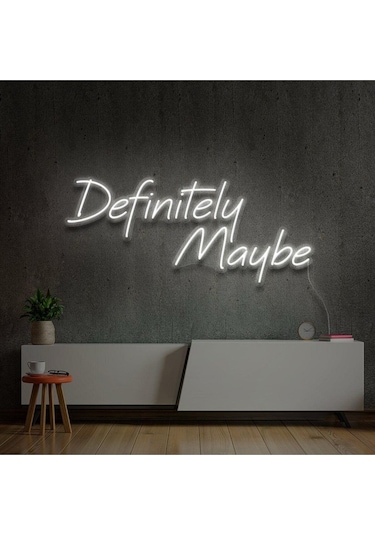 Twins Led Definitely Maybe Yazılı Neon Tabela Beyaz Model:model:32733366 Beyaz