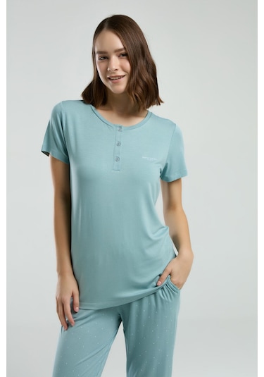 Pierre Cardin Kadın Yeşil Pijama Takımı Pc8985-s-v1 Yeşil