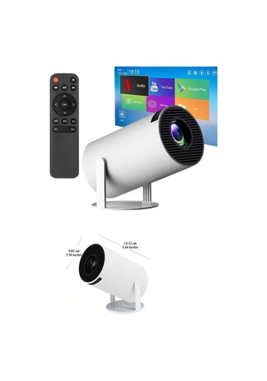 Sinema Projektörü Android Hdmı Usb Wifi Ses Çıkışlı Ayaklı Projeksiyon Taşınabilir