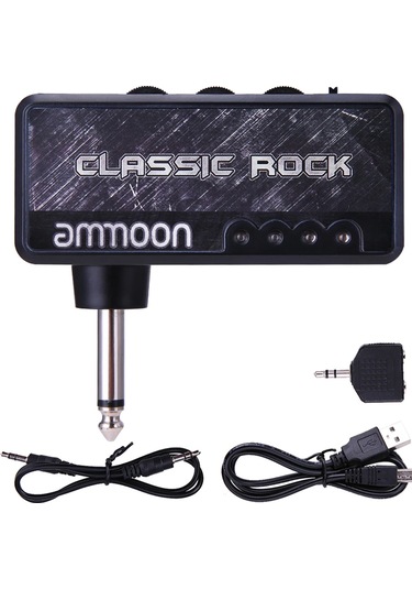 Vıtoos Elektrik Gitar Fişi Mini Kulaklık Amp Amplifikatör Ağır Kaya Kompakt Taşınabilir Yellow