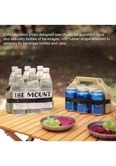 Vkemall Khaki Dışarıda Kullanıma Uygun Buz Kutusu - 1.6l Kapasite, İçecekleri Soğutmak İçin Taşınabilir Pe+kauçuk Buzluk Çok Renkli