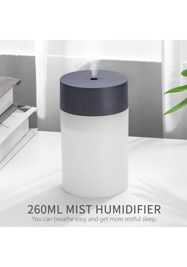 Kosona 260ml Usb Nemlendirici: Otomobil/ofis İçin Sessiz Çalışma, 2 Modlu Sprey, Otomatik Kapatma Ve Led Gece Işığı