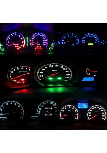 Sones 10 Adet 0.5w T4.2 Kama Gösterge Paneli Led Işık Pano Göstergesi Küme Gösterge Lambası Ampulü Beyaz Işık