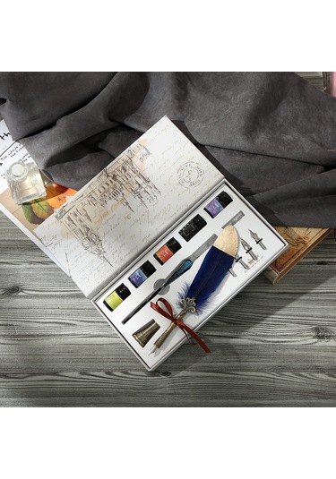 Xindoker Ofis Ve Öğrenci İçin Cam Ve Tüy Kalem Seti - Yumuşak Kullanım, Dayanıklı Malzeme - Işıltılı Yeşil Sp118043