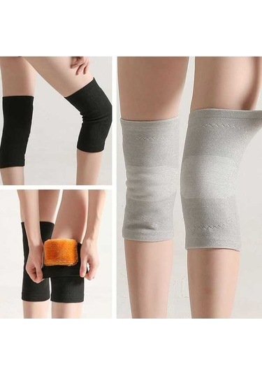 Pazly Kış Sporları İçin Sıcak Tutan Esnek Dizlik - Siyah/gri, Koşu Ve Spor Koruyucu Gri