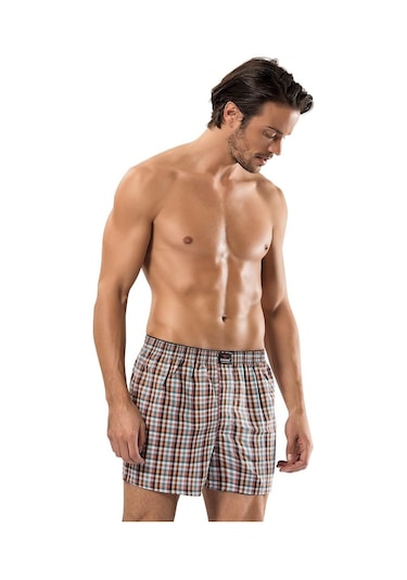 Erdem 1440 Erkek Poplin Desenli Boxer 6'Lı Paket