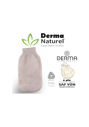 Derma Naturel Therapy Saf Yün Banyo Eldiveni