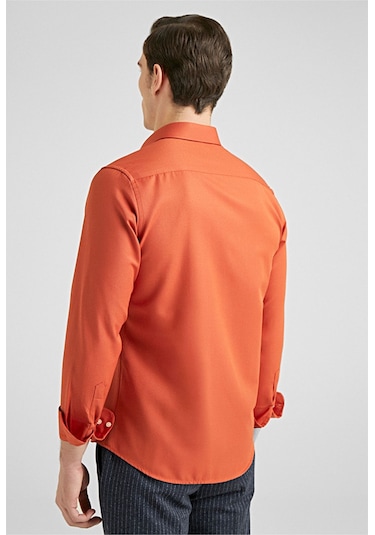 D's Damat Erkek Gömlek Slim Fit Turuncu Renk 6EF02ORT00288 Turuncu