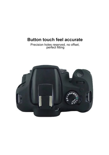 Sones Canon Eos 2000d Uyumlu Yumuşak Silikon Koruyucu Kılıf Siyah