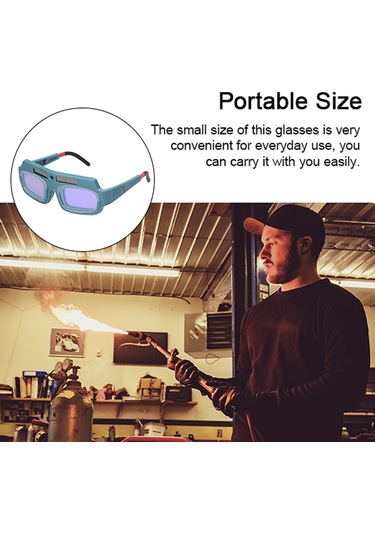 Geeksen Güneş Enerjili Otomatik Işık Regülatörlü Kaynak Gözlüğü - Argon Kaynağı, Kesme, Taşlama İçin Göz Koruması - Dahili Pilli Gri Model