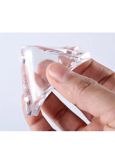 4 Adet Silikon Şeffaf Zemin Koruyucu Kaydırmaz Dayanıklı Ped Halı Kayma Önleyici