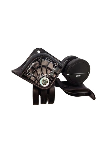 Homyl 2 Adet Bagaj Tekerlekleri Bavul Silindiri Tamir Parçaları Siyah