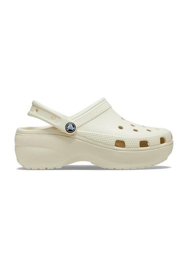 Crocs Classic Platform Clog W - Siyah-206750 Kırık Beyaz