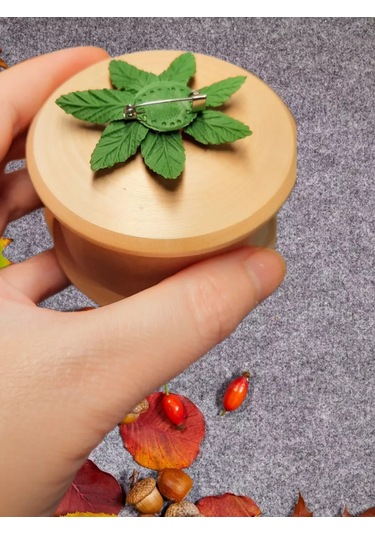 Clayfairy Sonbahar Aronya Broşu 264813252 Yeşil