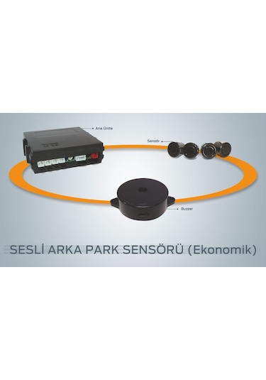 UNIQUE Park Sensörü Ses İkazlı Tip 19MM Siyah Sensör