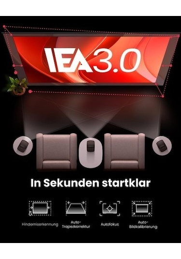 Anker Nebula Mars 3 Air 2023 400 Lümen Akıllı Taşınabilir WiFi Kablosuz Projeksiyon