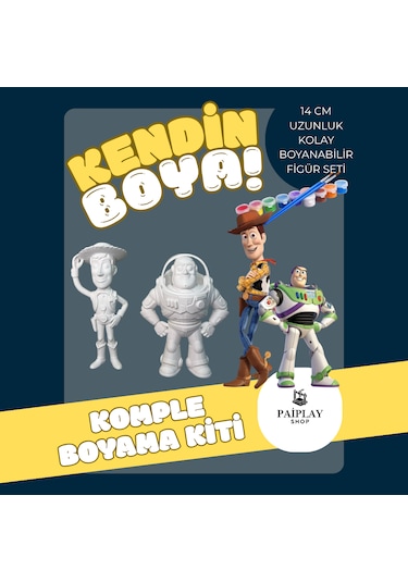 Oyuncak Hikayesi Toy Story Buzz Ve Kovboy Woody - Boyama Seti Ve Buzz&woody Figürü